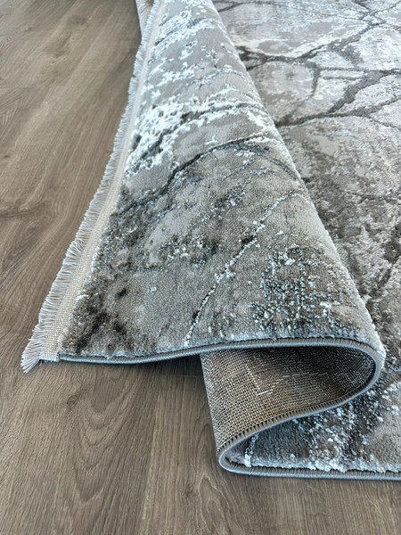 Изображение товара Коврик Radjab Carpet Марсель Прямоугольник NP 371 (0.8x1.5, Grey)