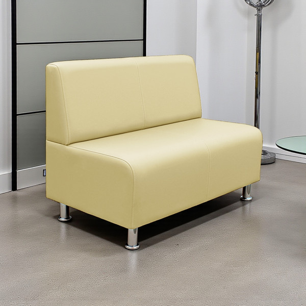 Изображение товара Диван Brioli Руди K02 двухместный (экокожа бежевая)