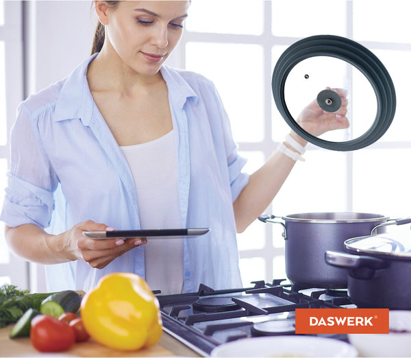 Изображение товара Крышка стеклянная Daswerk Универсальная / 607589 (антрацит)