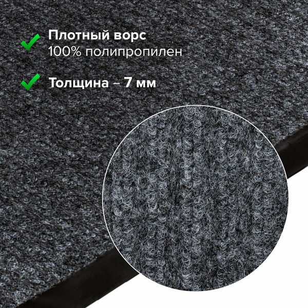 Изображение товара Коврик грязезащитный Laima 602861 (серый)