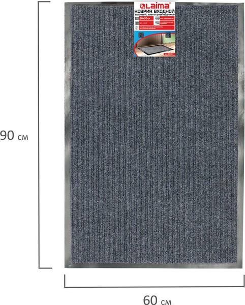 Изображение товара Коврик грязезащитный Laima 602867 (серый)
