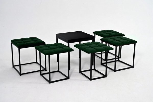 Изображение товара Пуф-трансформер Мир стульев 6в1 (черный муар/велютто 33)