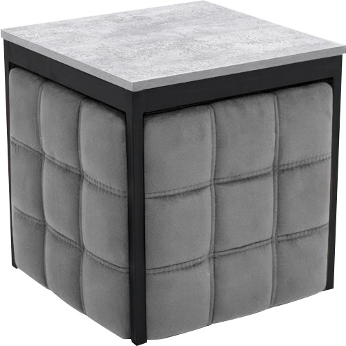 Изображение товара Пуф-трансформер Мир стульев 6в1 (черный муар/велютто 52)