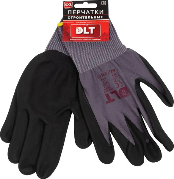 Изображение товара Перчатки защитные DLT С латексным покрытием / 3760 (XXL)