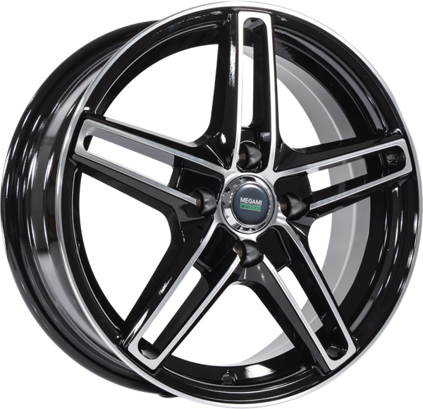 Изображение товара Литой диск Megami MGM-17FF 15x6" 4x114.3мм DIA 56.6мм ET 44мм BKF