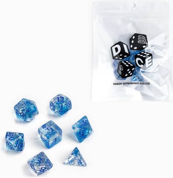 Изображение товара Набор кубиков для настольной игры Время игры Дайсы для ДнД / 9889086 (7шт)