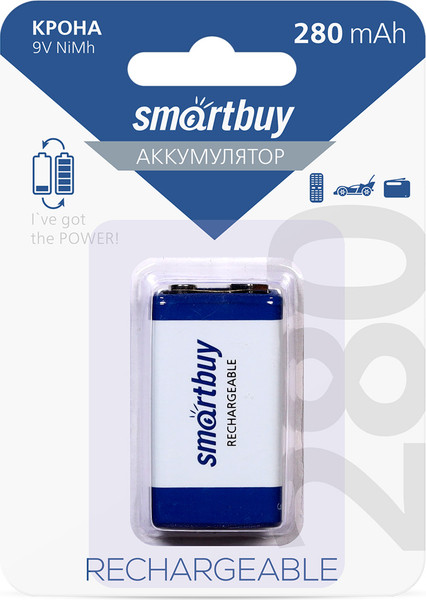 Изображение товара Аккумулятор SmartBuy NiMh SBBR-9V-1B280