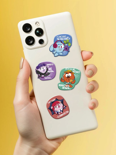 Изображение товара Набор наклеек Эксмо Смешарики. 3D стикеры на телефон / 9785042150968