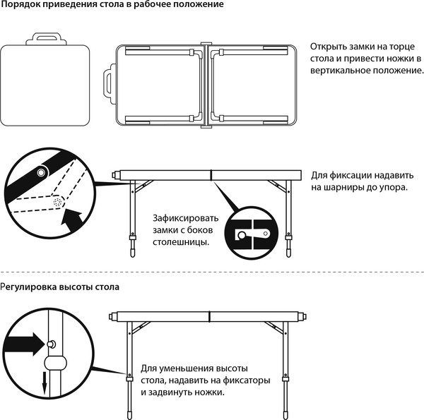 Изображение товара Комплект складной мебели Ника ССТ-3 / ННС3/R (металлик/красный)