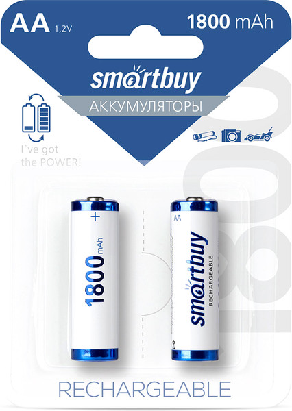 Изображение товара Комплект аккумуляторов SmartBuy NiMh SBBR-2A02BL1800