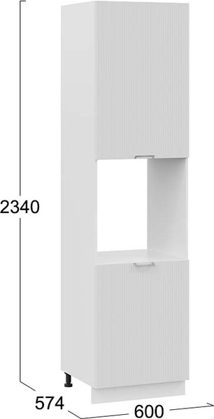 Изображение товара Шкаф-пенал кухонный ТриЯ Кимберли 1ПВ6 с двумя дверями (белый/сноу)