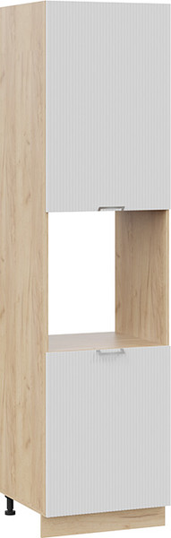 Изображение товара Шкаф-пенал кухонный ТриЯ Кимберли 1ПВ6 с двумя дверями (дуб крафт золотой/сноу)