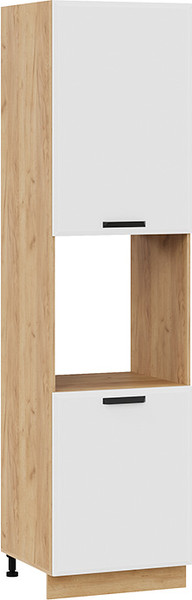 Изображение товара Шкаф-пенал кухонный ТриЯ Тиана 1ПВ6 с двумя дверями (дуб крафт золотой/белый супермат)