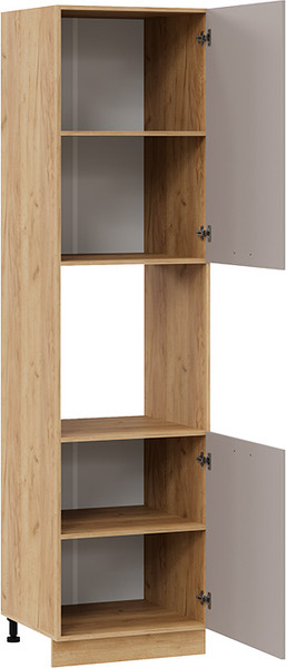 Изображение товара Шкаф-пенал кухонный ТриЯ Тиана 1ПВ6 с двумя дверями (дуб крафт золотой/мокко супермат)