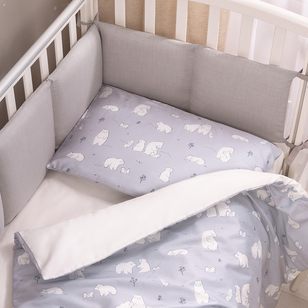 Изображение товара Комплект постельный для малышей Perina Zefir / ZF3-1.10/40 (голубой)