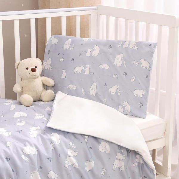 Изображение товара Комплект постельный для малышей Perina Zefir / ZF3-1.10/40 (голубой)