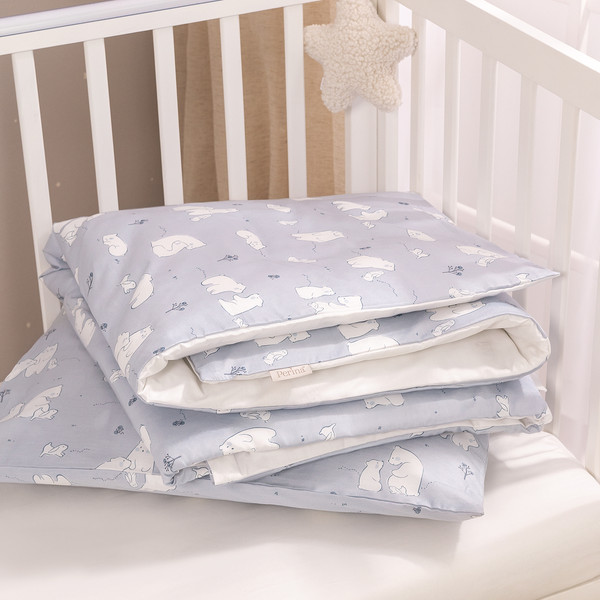 Изображение товара Комплект постельный для малышей Perina Zefir / ZF3-1.10/40 (голубой)