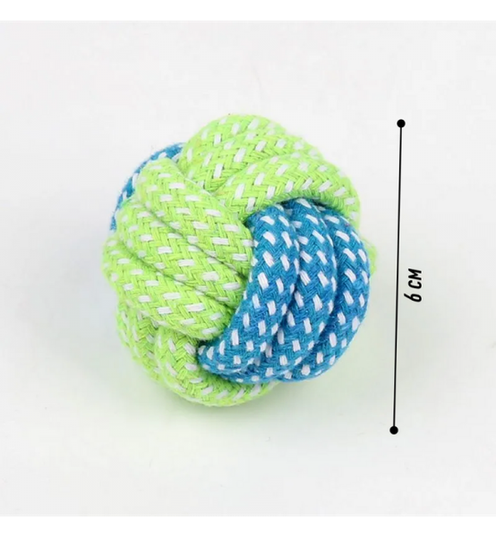 Изображение товара Игрушка для собак HaisenPet Мяч плетеный из веревки / HP-DT19-9261