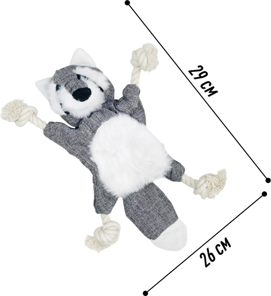 Изображение товара Игрушка для собак HaisenPet Лиса, енот плюшевая / HP-DT18-9278