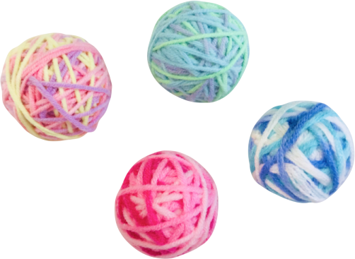 Изображение товара Набор игрушек для кошек HaisenPet Мячик из пряжи разноцветный / HP-CT2 - 8967 (4шт)