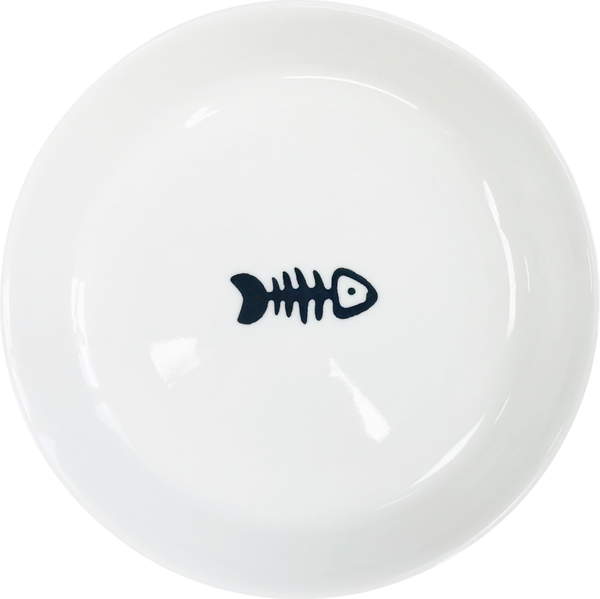 Изображение товара Миска для животных HaisenPet Скелет рыбы / SN001-6390 (белый)