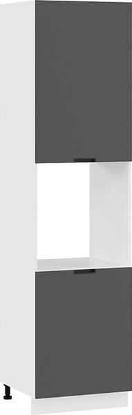 Изображение товара Шкаф-пенал кухонный ТриЯ Гренада 1ПВ6 с двумя дверями (белый/холст вулкан)