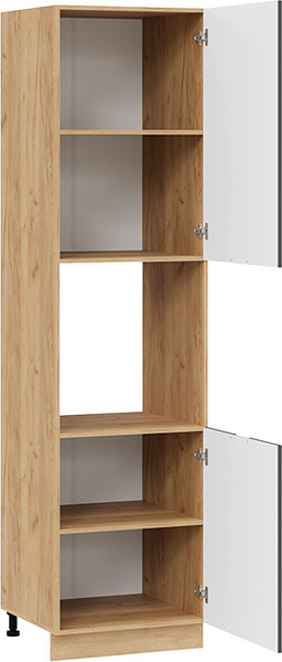 Изображение товара Шкаф-пенал кухонный ТриЯ Гренада 1ПВ6 с двумя дверями (дуб крафт золотой/холст вулкан)