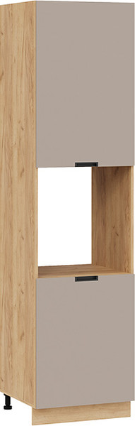 Изображение товара Шкаф-пенал кухонный ТриЯ Гренада 1ПВ6 с двумя дверями (дуб крафт золотой/холст латте)