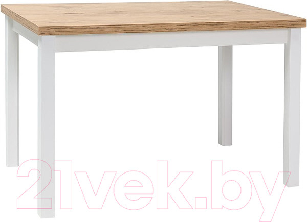Изображение товара Обеденный стол Signal Adam 120 (дуб ланселот/белый матовый)
