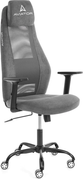 Изображение товара Кресло офисное Tetchair Aviator PLT metalBL (ткань, серый, KUB 05/W-12)