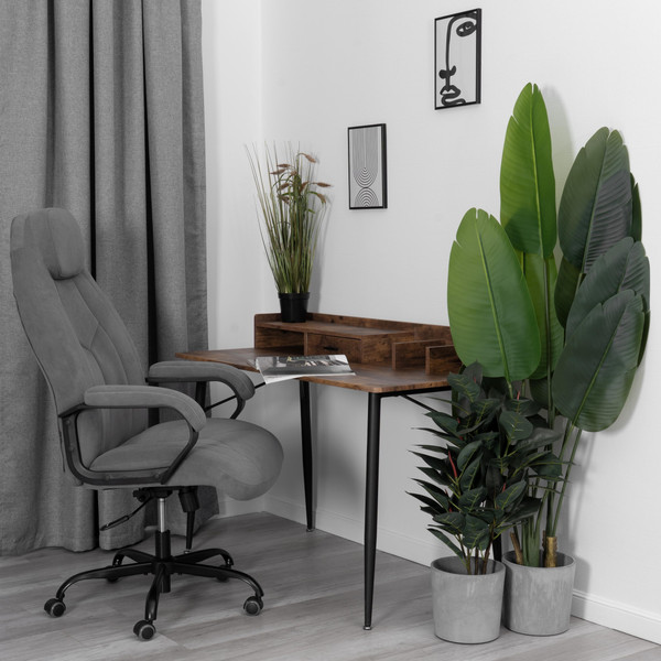 Изображение товара Кресло офисное Tetchair Boss metalBL (велюр, серый, 29)