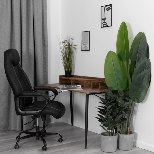 Изображение товара Кресло офисное Tetchair Boss metalBL кожзам (черный, 36-6)