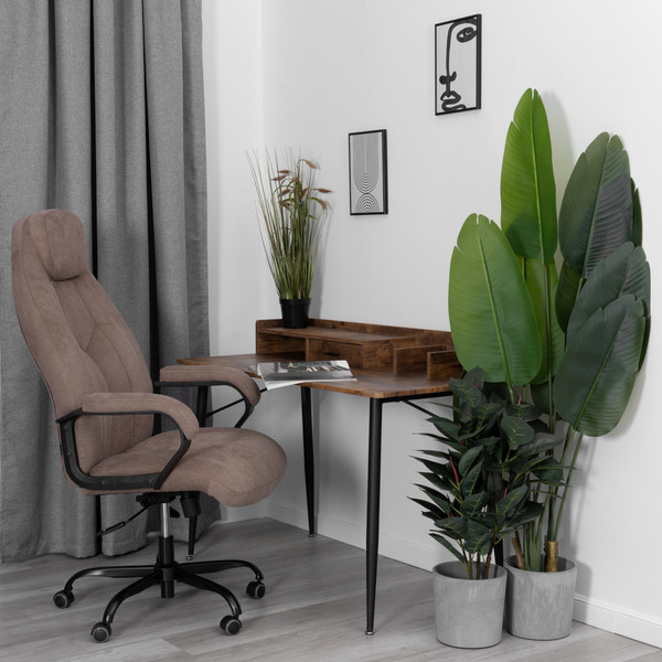 Изображение товара Кресло офисное Tetchair Boss metalBL (ткань, светло-коричневый, KUB 03)