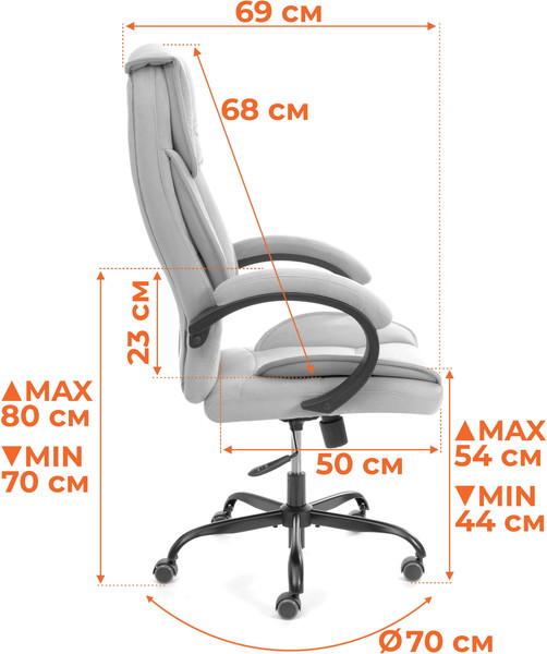 Изображение товара Кресло офисное Tetchair Oreon metalBL велюр (коричневый, 6)