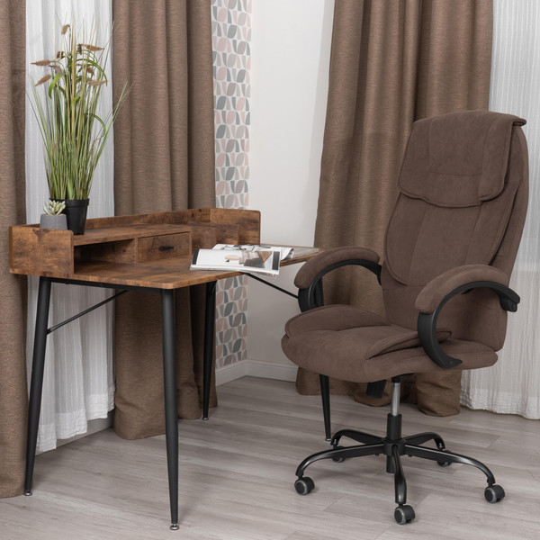 Изображение товара Кресло офисное Tetchair Oreon metalBL велюр (коричневый, 6)