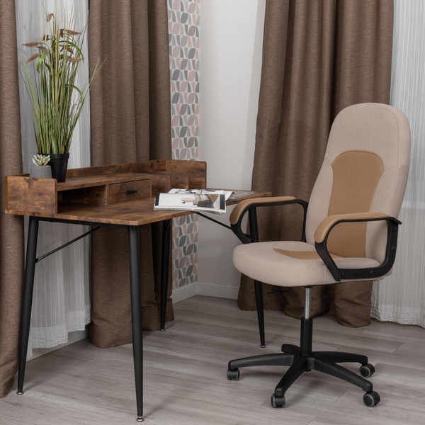 Изображение товара Кресло офисное Tetchair Parma (22) велюр/ткань (бежевый/бронза, 7/TW-21)