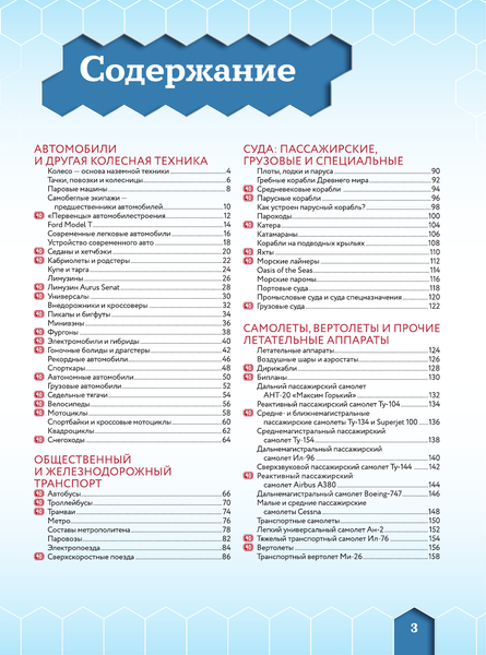 Изображение товара Энциклопедия АСТ Транспорт: автомобили, поезда, корабли, самолеты (Ликсо Вячеслав и др., твердая обложка)