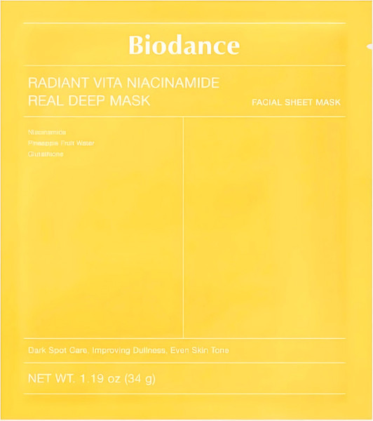 Изображение товара Маска для лица гидрогелевая Biodance Radiant Vita Niacinamide Real Deep Mask