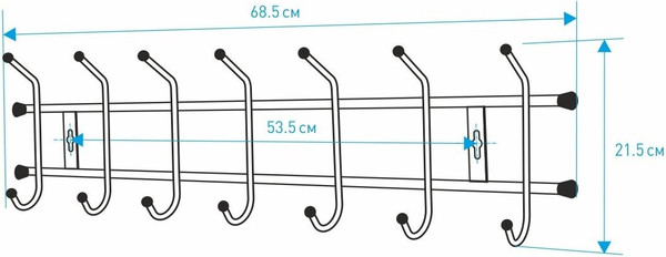 Изображение товара Вешалка для одежды Ника ВНТ7М/Ч (матовый черный)