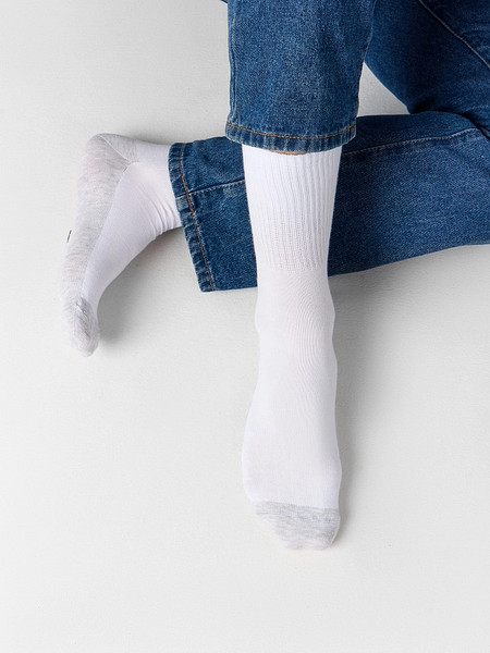 Изображение товара Носки Mark Formelle 107A-3049 (р.25-27, белый/светло-серый меланж-3)