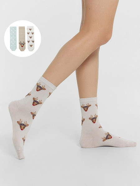 Изображение товара Носки Mark Formelle 273A-2609 (р.25-27, капучино/светлая оливка/зефирный)