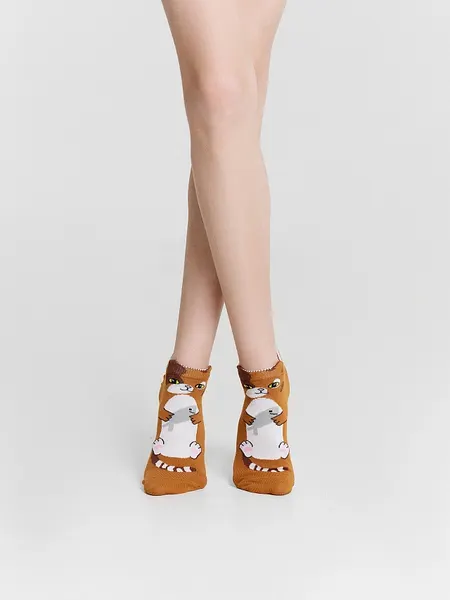 Изображение товара Носки детские Mark Formelle 406A-3182 (р.22, кэмел/молочный/серый меланж)