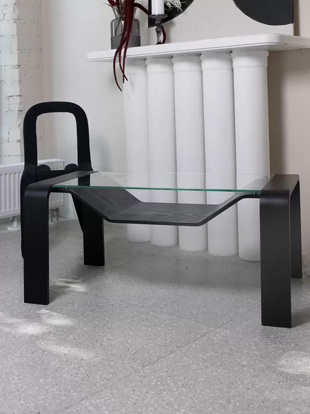 Изображение товара Журнальный столик Мебелик Гурон 1 (черный матовый)