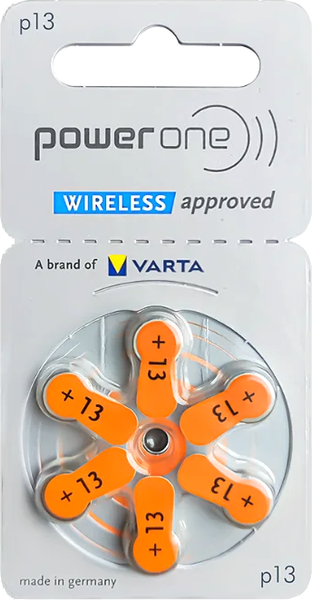 Изображение товара Комплект батареек PowerOne One Zinc-Air p13 BL6