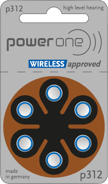 Изображение товара Комплект батареек PowerOne One Zinc-Air p312 BL6