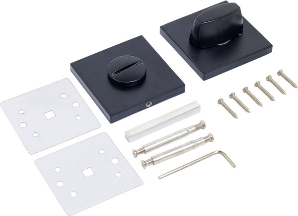 Изображение товара Ручка дверная Аллюр Арт Лана BL/W+L7050S BL+BK-S2 BL(861511/S7050) (матовый черный/белый)