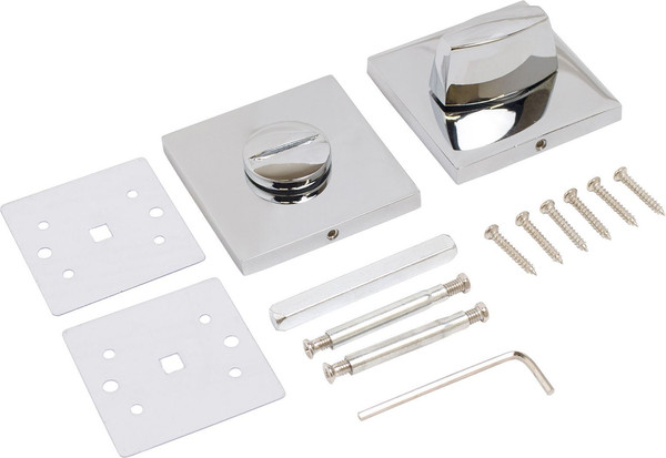 Изображение товара Ручка дверная Аллюр Арт Лана CP/W +L7050S CP+BK-S2 CP (86211/S7050) (хром/белый)