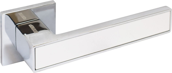 Изображение товара Ручка дверная Аллюр Арт Лана CP/W +L7050S CP+BK-S2 CP (86211/S7050) (хром/белый)