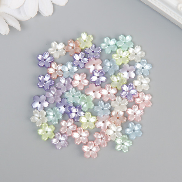 Изображение товара Набор бусин декоративных Арт Узор Цветочки / 9887292 (50шт)