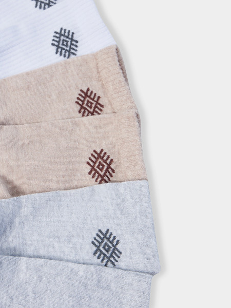 Изображение товара Носки детские Mark Formelle 444A-2775 (р.22, белый/бежевый меланж/светло-серый меланж)